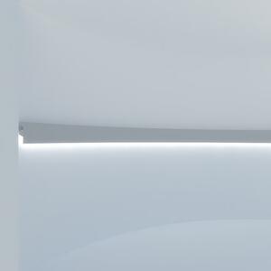 Cornice Pitturabile Squadrata per Pareti Curve per Strisce LED - 2m Variante Lunghezza 2 Metri