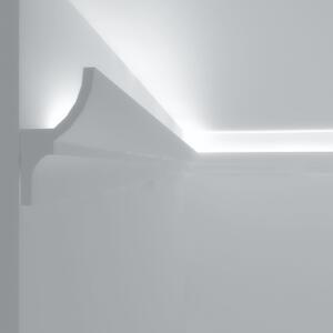 Cornice Pitturabile Stondata per Pareti Curve per Strisce LED - 2m Variante Lunghezza 2 Metri