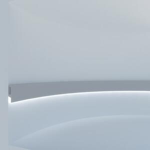 Cornice Pitturabile Squadrata Flessibile XL da Parete per Strisce LED - 2m Variante Lunghezza 2 Metri