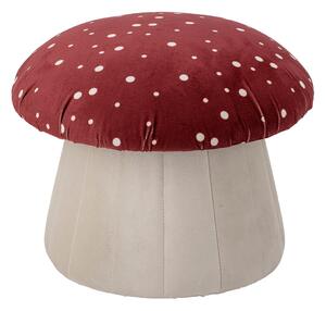 Pouf per bambini in velluto rosso e bianco Lue - Bloomingville Mini