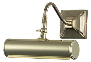 Applique Classica Picture Light Acciaio Ottone Lucido 1 Luce E14