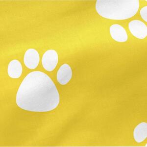Lenzuolo giallo in cotone elastico, 90 x 200 cm Dogs - Mr. Fox