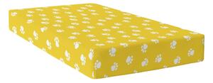 Lenzuolo giallo in cotone elastico, 90 x 200 cm Dogs - Mr. Fox
