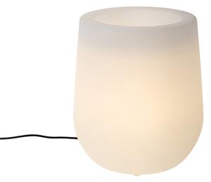 Lampada da terra per esterni vaso da fiori bianca con LED IP44 - Flowerpot