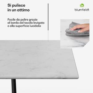 Blumfeldt Patras - Tavolino da bistro, piano in marmo, 60 x 60 cm, base d'appoggio in ghisa