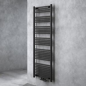 Doporro Radiatore da Bagno 180x60cm, Radiatore Piatto Termoarredo da Bagno Riscaldamento Elettrico o da Acqua Calda RHE Portasciugamani in Acciaio, Antracite