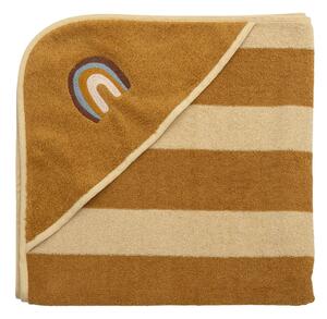 Asciugamano per bambini giallo ocra e beige 78x78 cm Agnes - Bloomingville Mini