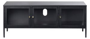 Tavolo TV in metallo nero 132x52 cm Carmel - Unique Furniture