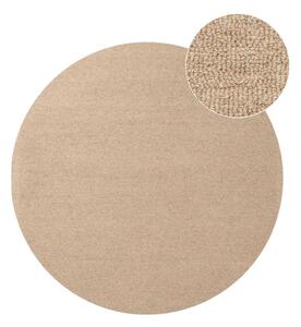 Tappeto rotondo di colore naturale in lana tessuto a mano ø 160 cm Puristic Knots – Elle Decoration