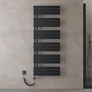 Doporro Scaldasalviette Elettrico Bagno con Termostato Digitale e Funzione Timer 159x60cm 1000W Antracite, Termoarredo Elettrico Temperatura Regolabile, Radiatore da Parete Verticale - FN