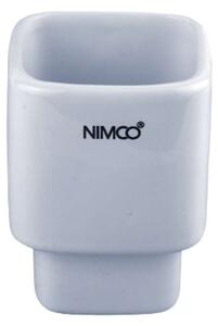 Nimco Ricambi - Bicchiere porta spazzolini e dentifricio senza supporto, ceramica 1058Ki