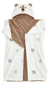 Coperta da bambini con cappuccio marrone e color crema in micropile 90x125 cm Cosy Bear – Catherine Lansfield