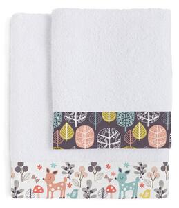Set di asciugamani e teli da bagno in cotone 2 pezzi 50x100 cm Woodland - Moshi Moshi
