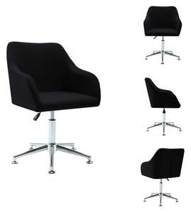 VidaXL Sedia da ufficio girevole in tessuto nero - Sedie da ufficio