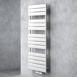 Doporro Scaldasalviette 140x60cm, Radiatore Piatto Termoarredo da Bagno Riscaldamento da Acqua Calda Portasciugamani in Acciaio, Bianco