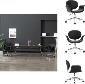 VidaXL Sedia da ufficio girevole, nera, in ecopelle - Sedie da ufficio
