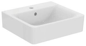 Ideal Standard Connect - Lavabo Cube 500 x 460 x 175 mm, 1 foro per miscelatore, bianco E713801