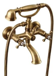 Sapho Reitano Rubinetteria Antea - Miscelatore per vasca da bagno, con accessori, bronzo 3016
