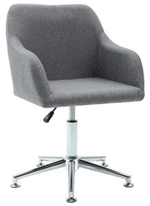 The Living Store sedia da ufficio girevole in tessuto grigio chiaro