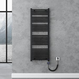 Doporro Radiatore Piatto 140x50cm con Elemento Riscaldante 800W, Scaldasalviette da Bagno Termoarredo in Acciaio, Antracite, Riscaldamento Elettrico o ad Acqua Calda RHE