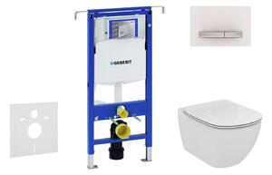 Geberit Duofix - Modulo di installazione per WC sospesi con placca di comando Sigma50, binaco alpino + WC e copriwater, Aquablade, SoftClose, Ideal Standard Tesi 111.355.00.5 NU8