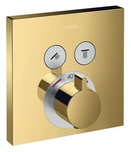 Hansgrohe Shower Select - Miscelatore termostatico ad incasso per 2 utenze, color oro lucido 15763990