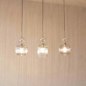 Lampada a sospensione in vetro Sophia TK Lighting, dimmerabile, Alluminio / Grigio / Zincato, Soggiorno / Sala da pranzo, Vetro, Lampada a sospensione
