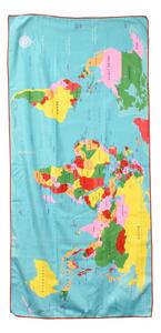 Asciugamano azzurro 150x70 cm World Map - Rex London