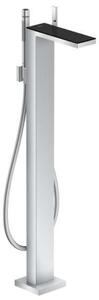 Axor MyEdition - Miscelatore a pavimento per vasca da bagno, cromo/vetro nero 47440600
