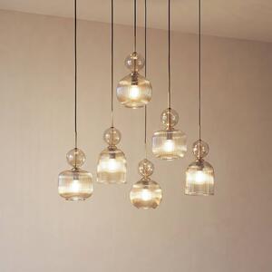 Lampada a sospensione in vetro Sophia TK Lighting, dimmerabile, Alluminio / Grigio / Zincato, Soggiorno / Sala da pranzo, Vetro, Lampada a sospensione