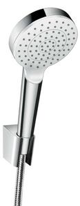 Hansgrohe Crometta - Set doccia, getto singolo, con supporto Porter, 1250 mm, bianco/cromato 26690400