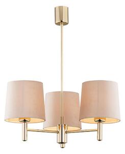Brilagi - Lampadario su asta MONTE 3xE27/15W/230V beige/oro