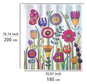 Tenda da doccia 180x200 cm Rollin'Art Full Bloom - Wenko