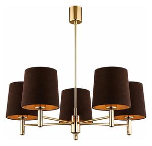 Brilagi - Lampadario con asta MONTE 5xE27/15W/230V marrone/oro