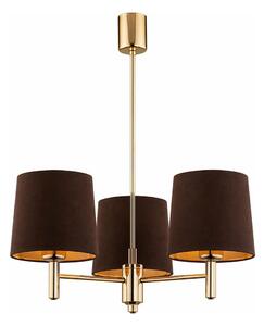 Brilagi - Lampadario su asta MONTE 3xE27/15W/230V marrone/oro