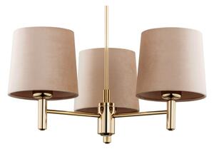 Brilagi - Lampadario su asta MONTE 3xE27/15W/230V beige/oro
