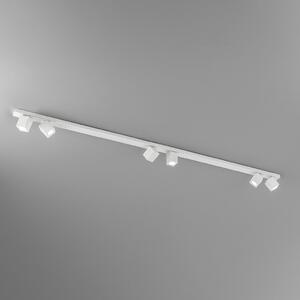 Plafoniera Moderna Oddy Faretti Cubici Metallo Bianco 6 Luci Orientabili Gu10
