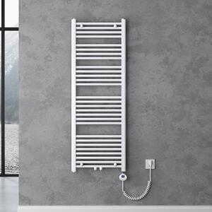 Doporro Radiatore Piatto 140x60cm con Elemento Riscaldante 800W, Scaldasalviette da Bagno Termoarredo in Acciaio, Bianco, Riscaldamento Elettrico o ad Acqua Calda RHE