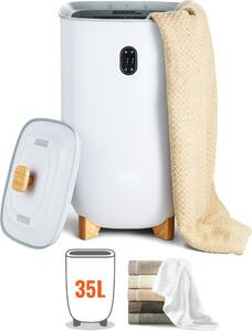 Scaldasalviette 35L con LED, asciugamani bianco, timer, livelli di riscaldamento, livelli di asciugatura, zona di profumazione - Grande capacità