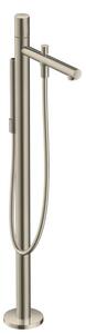 Axor Uno - Miscelatore a pavimento per vasca da bagno con accessori, nickel spazzolato 45416820