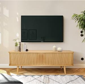 Tavolo TV in rovere di colore naturale 138x50 cm Rove - Woodman