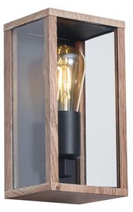 Lampada da parete industriale stampa legno 26 cm IP44 - Charlois