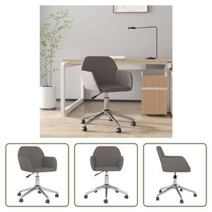 The Living Store sedia da ufficio girevole in tessuto grigio scuro