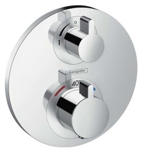 Hansgrohe Ecostat S - Miscelatore termostatico ad incasso per due utenze, cromato 15758000