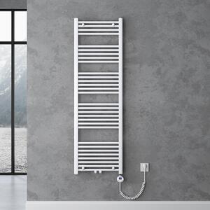Doporro Radiatore Piatto 160x50cm con Elemento Riscaldante 800W, Scaldasalviette da Bagno Termoarredo in Acciaio, Bianco, Riscaldamento Elettrico o ad Acqua Calda RHE