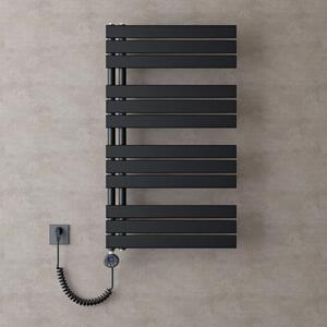 Doporro Scaldasalviette Elettrico Bagno con Termostato Digitale e Funzione Timer 104x60cm 800W Antracite, Termoarredo Elettrico Temperatura Regolabile, Radiatore da Parete Verticale - FN