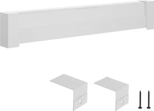 Copriradiatore - Serie Basic Coperchio frontale standard - 1221 x 80 x 193 mm - Acciaio robusto - Per radiatori e riscaldatori elettrici - Bianco