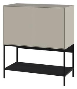Mobile nero e crema 80x90x40 cm Amira - Marckeric