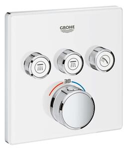 Grohe Grohtherm SmartControl - Miscelatore termostatico a tre vie ad incasso per vasca da bagno, bianco luna 29157LS0