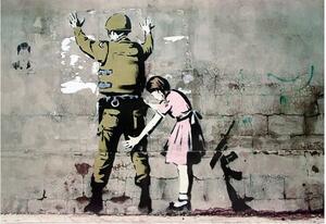 Posters, Stampe Banksy street art - Graffiti Soldier and girl, (59 x 42 cm)